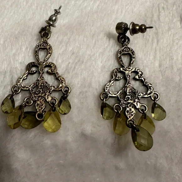 1928 Co. Green Chandelier Earrings - Picture 7 of 7